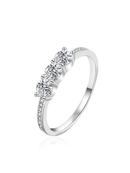 Agato Anello in argento con zirconi scintillanti AGT-R39W - Diametro: 58 mm donna