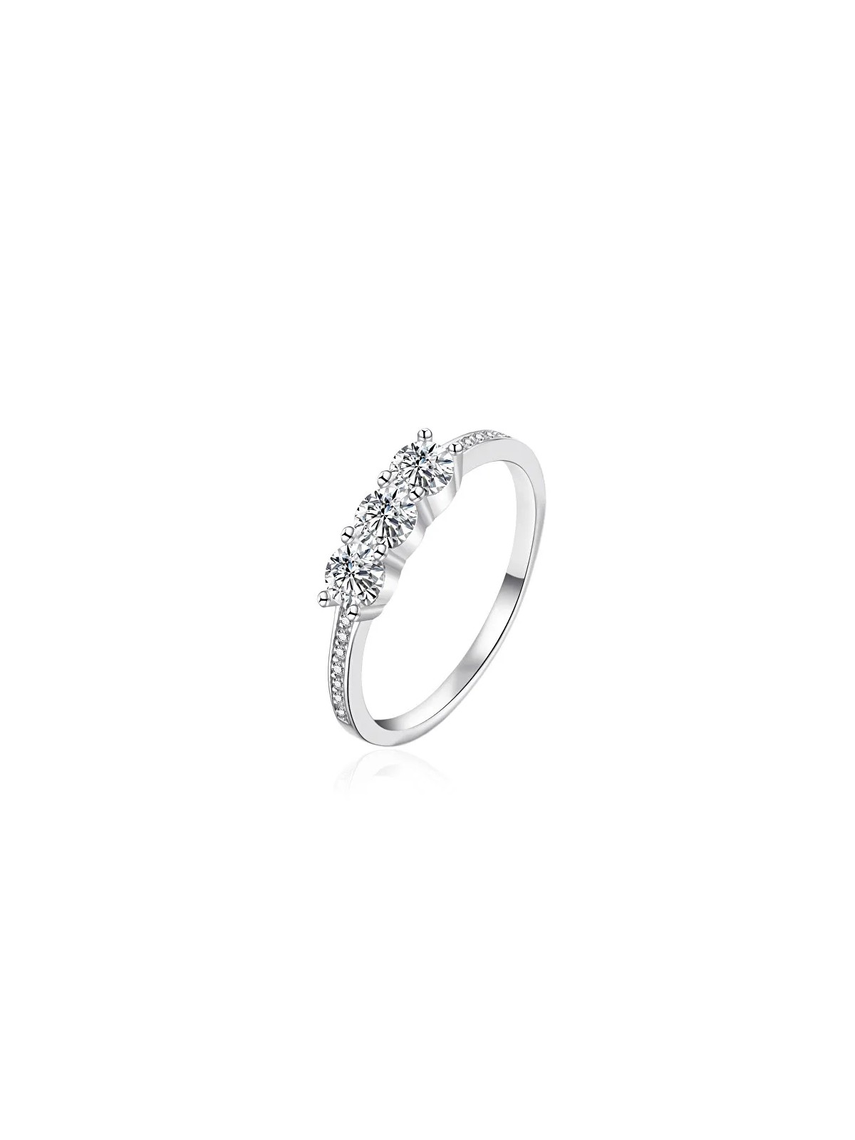 Agato Anello in argento con zirconi scintillanti AGT-R39W - Diametro: 58 mm donna