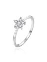 Agato Anello in argento con zirconi Fiore AGT-R38W - Diametro: 54 mm donna