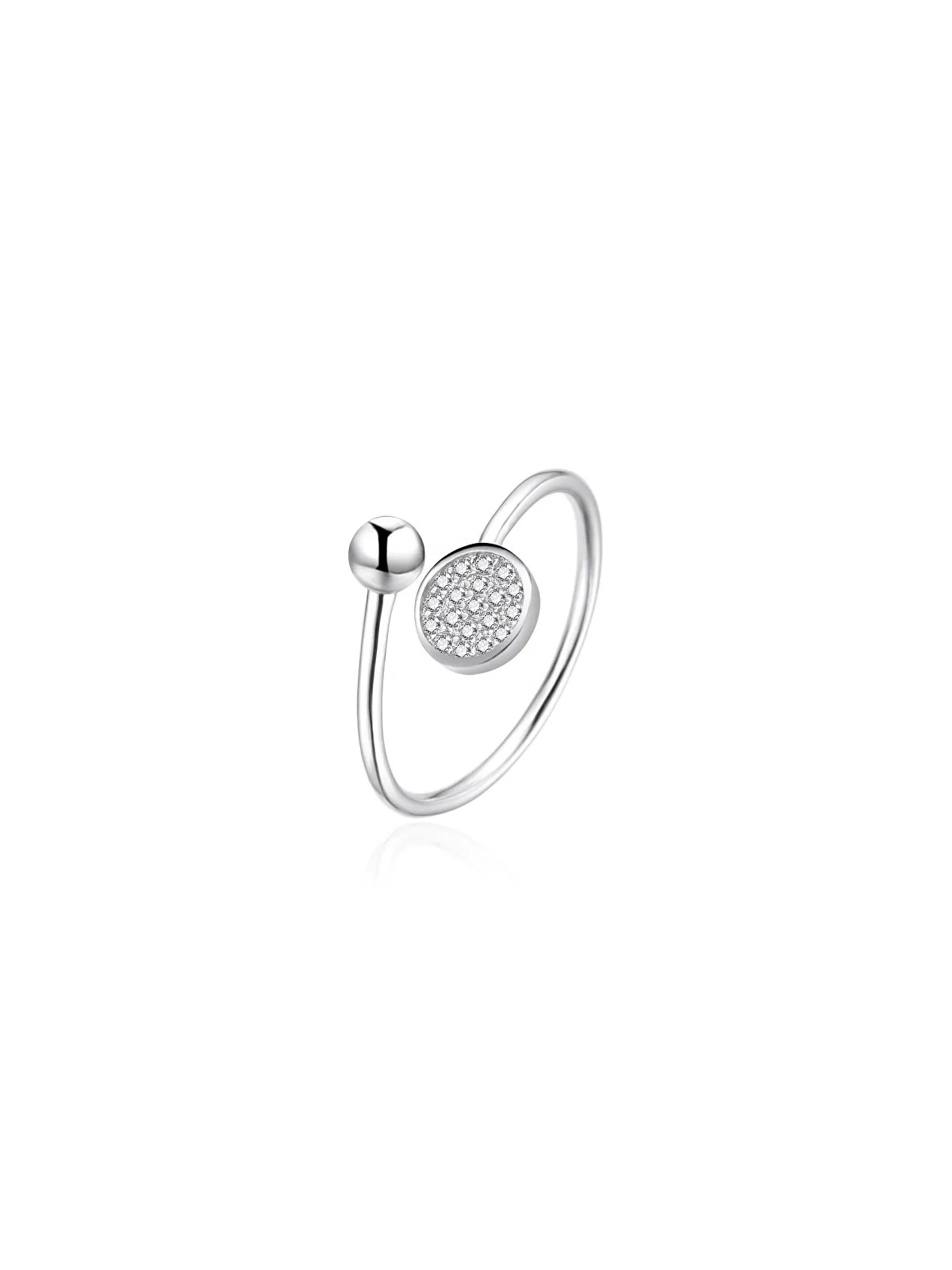 Agato Anello aperto in argento con zirconi AGT-R37W - Diametro: 52 mm donna
