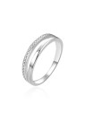 Agato Anello in argento pregiato con zirconi AGT-R03W - Diametro: 60 mm donna