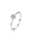 Agato Anello di fidanzamento in argento con zircone AGT-R02W - Diametro: 60 mm donna
