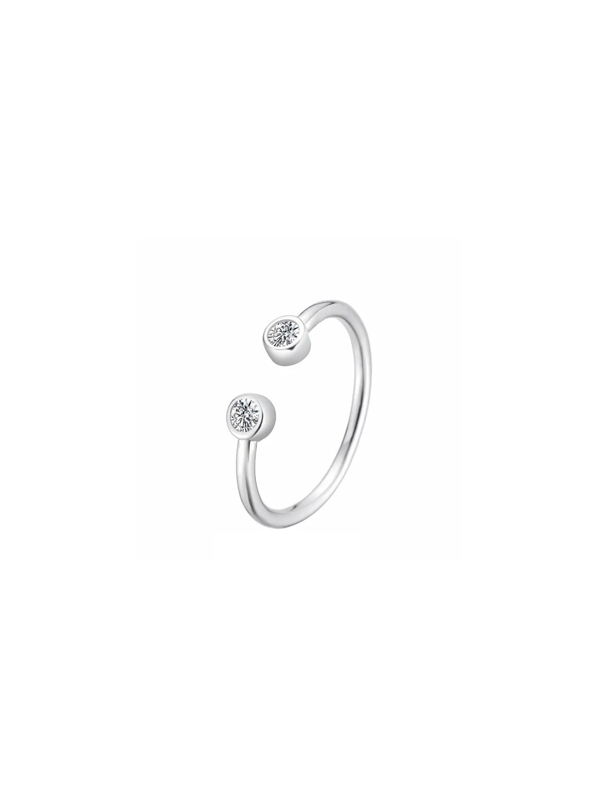 Agato Anello aperto in argento con zirconi AGT-R33W - Diametro: 62 mm donna