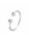 Agato Anello aperto in argento con zirconi AGT-R33W - Diametro: 62 mm donna