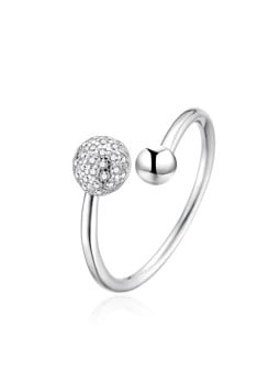 Agato Anello aperto scintillante in argento AGT-R31W - Diametro: 52 mm donna