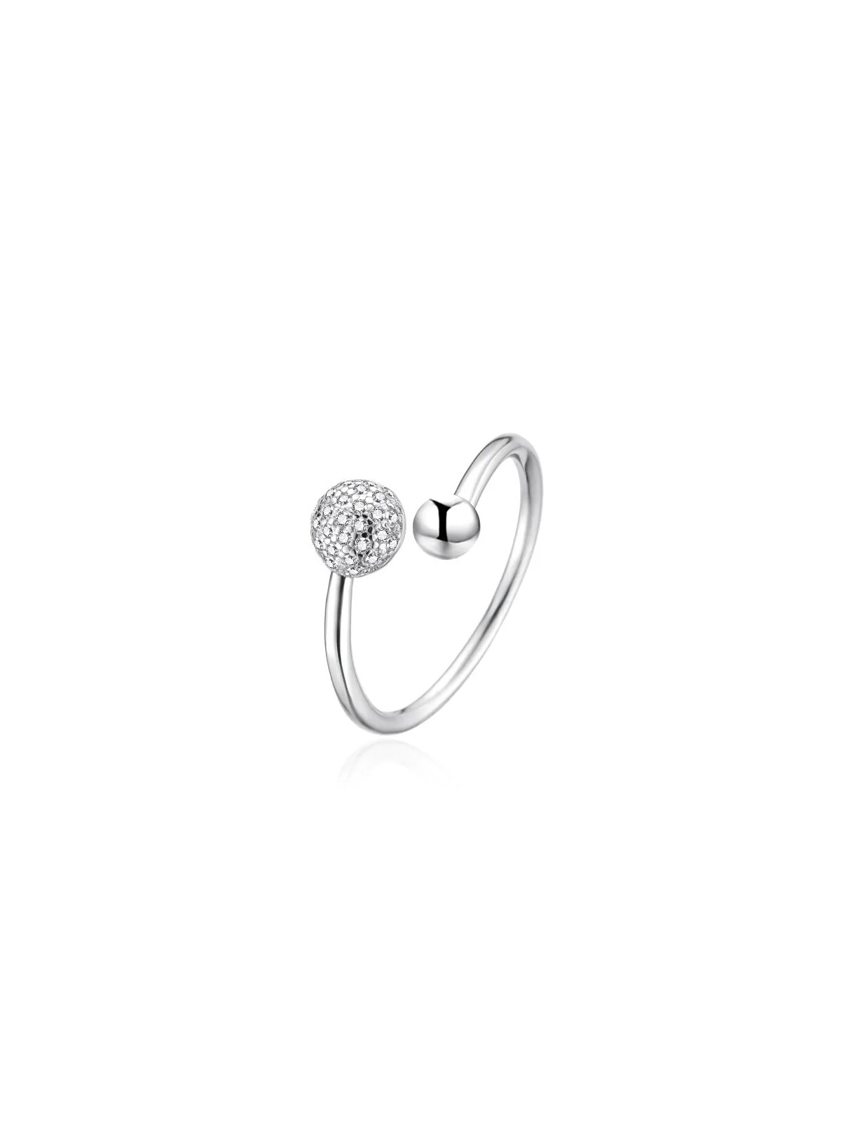 Agato Anello aperto scintillante in argento AGT-R31W - Diametro: 52 mm donna