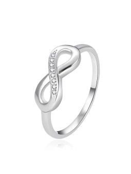 Agato Anello in argento con zirconi Infinity AGT-R43W - Diametro: 52 mm donna