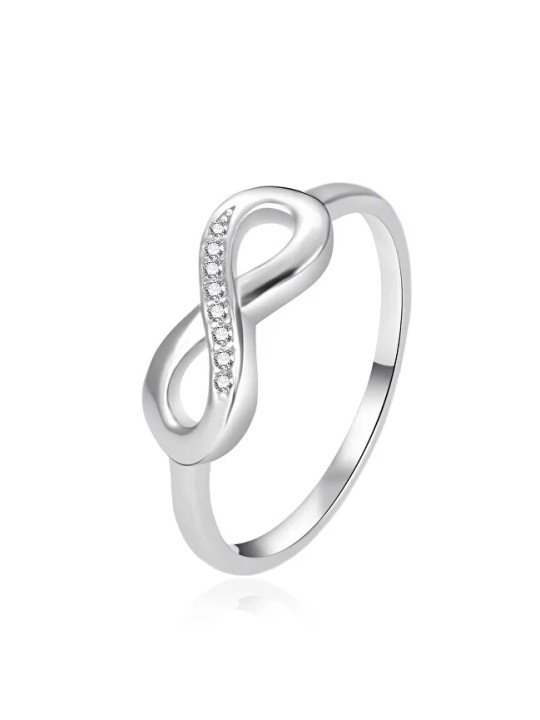 Agato Anello in argento con zirconi Infinity AGT-R43W - Diametro: 56 mm donna