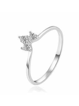 Anello Agato in argento con zirconi trasparenti AGT-R22W - Diametro: 60 mm donna