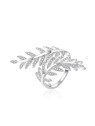 Agato Anello distintivo in argento con foglie AGT-R27W - Diametro: 52 mm donna