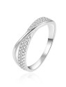 Agato Elegante anello in argento con zirconi AGT-R19W - Diametro: 56 mm donna