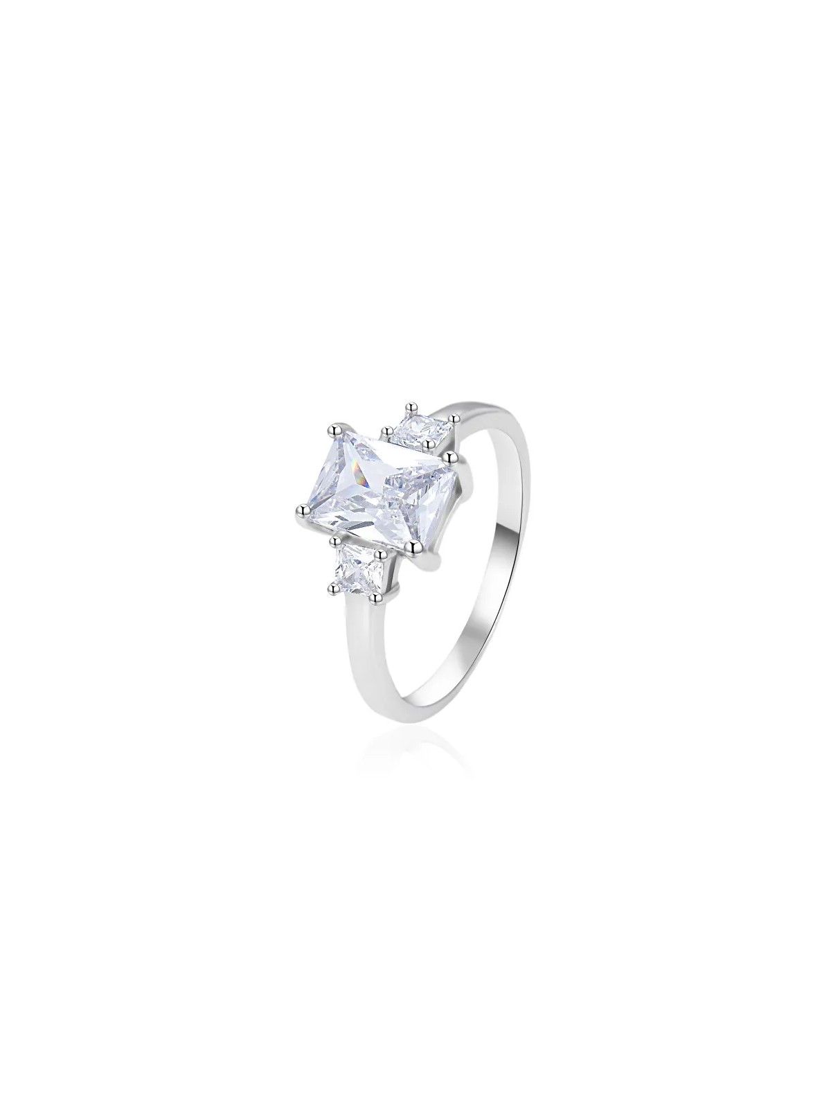 Agato Anello in argento con zirconi scintillanti AGT-R25W - Diametro: 54 mm donna