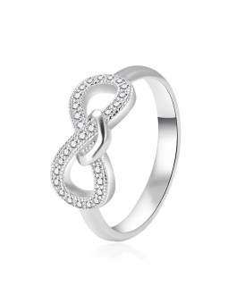 Agato Anello in argento con zirconi Infinity AGT-R30W - Diametro: 54 mm donna