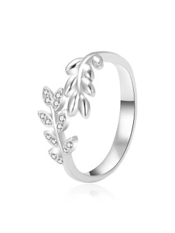 Agato Anello in argento con foglie AGT-R29W - Diametro: 52 mm donna