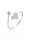 Agato Anello in argento a cuore aperto AGT-R36W - Diametro: 62 mm donna