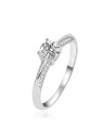 Agato Anello di fidanzamento in argento con zirconi AGT-R14W - Diametro: 54 mm donna