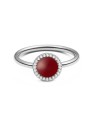 Daniel Wellington Elegante anello con agata rossa e cristalli Audrey DW0040123 - Diametro: 48 mm donna