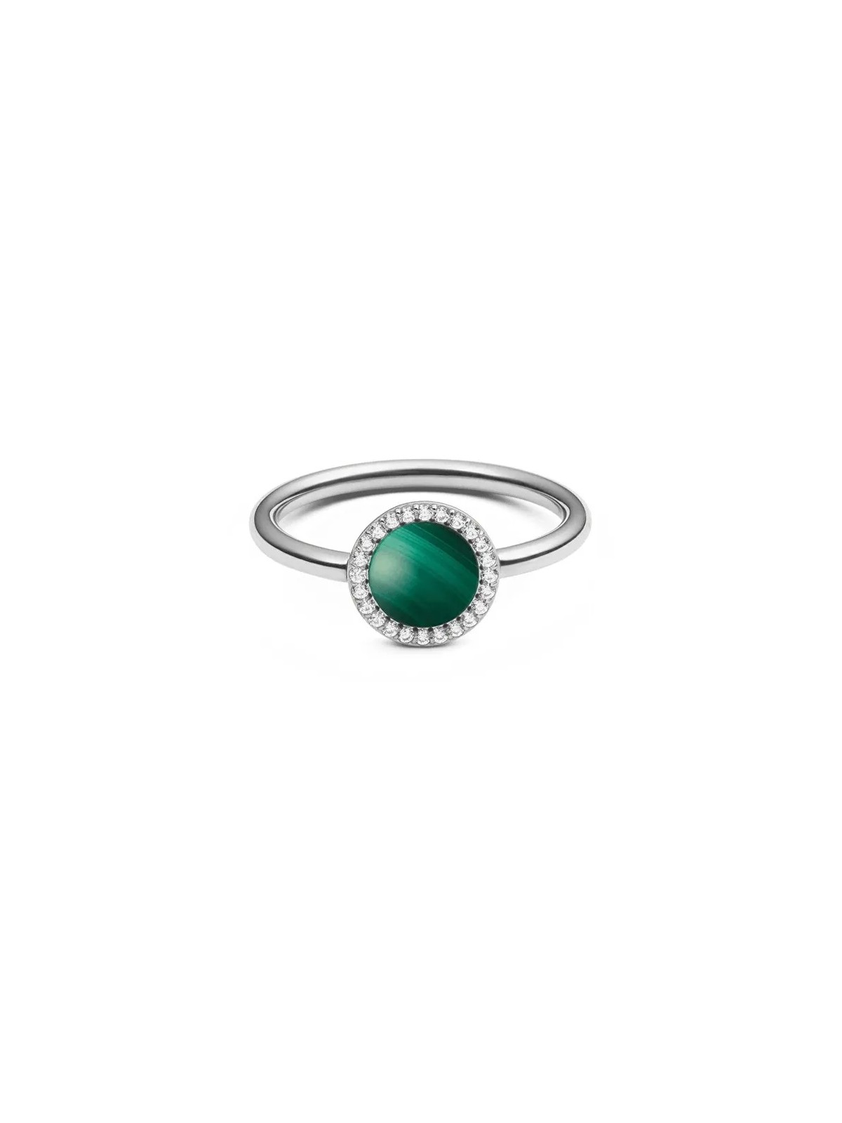 Daniel Wellington Elegante anello con malachite e cristalli Audrey DW00401317 - Diametro: 62 mm donna