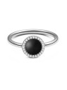 Daniel Wellington Elegante anello con agata nera e cristilla Audrey DW0040138 - Diametro: 62 mm donna