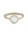 Daniel Wellington Anello placcato oro con madreperla e cristalli Audrey DW0040129 - Diametro: 62 mm donna