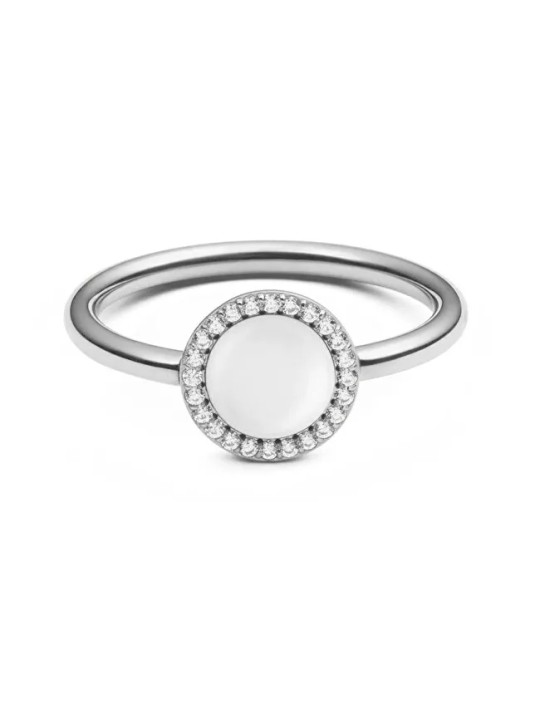 Daniel Wellington Anello originale con madreperla e cristilla Audrey DW0040127 - Diametro: 50 mm donna