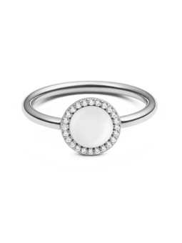 Daniel Wellington Anello originale con madreperla e cristilla Audrey DW0040127 - Diametro: 54 mm donna