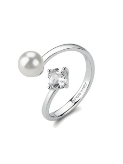 Brosway Affascinante anello aperto in argento Infinite White Fancy FIW147 - Diametro: 54 mm donna