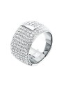 Trussardi Imperdibile anello da donna con cristalli T-Round TJAYF1801 - Diametro: 58 mm donna