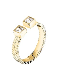 Morellato Anello aperto placcato oro con cristallo Gioia SAVY4001 - Diametro: 58 mm donna