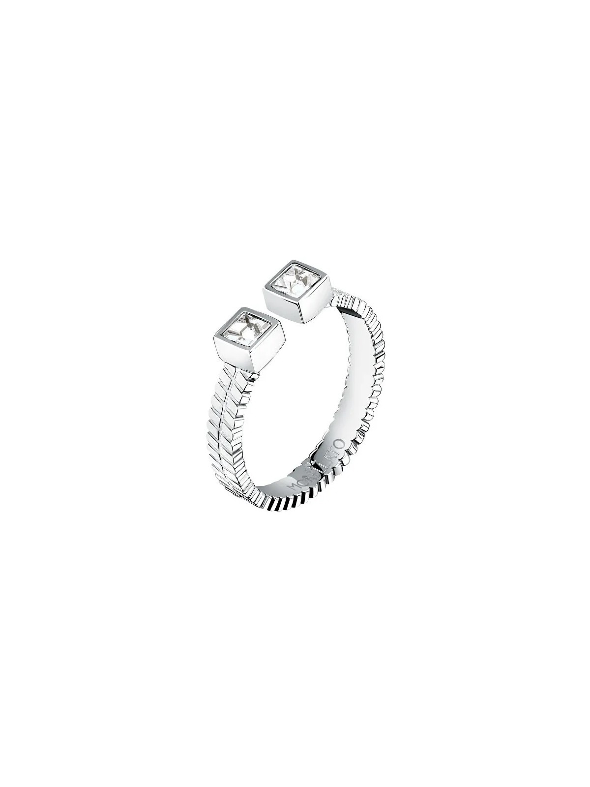 Morellato Anello aperto in acciaio con cristallo Gioia SAVY3901 - Diametro: 52 mm donna