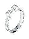 Morellato Anello aperto in acciaio con cristallo Gioia SAVY3901 - Diametro: 54 mm donna