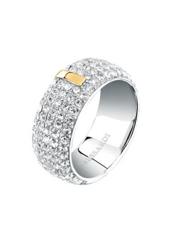 Trussardi Anello bicolore abbagliante con cristalli T-Round TJAYF1701 - Diametro: 52 mm donna