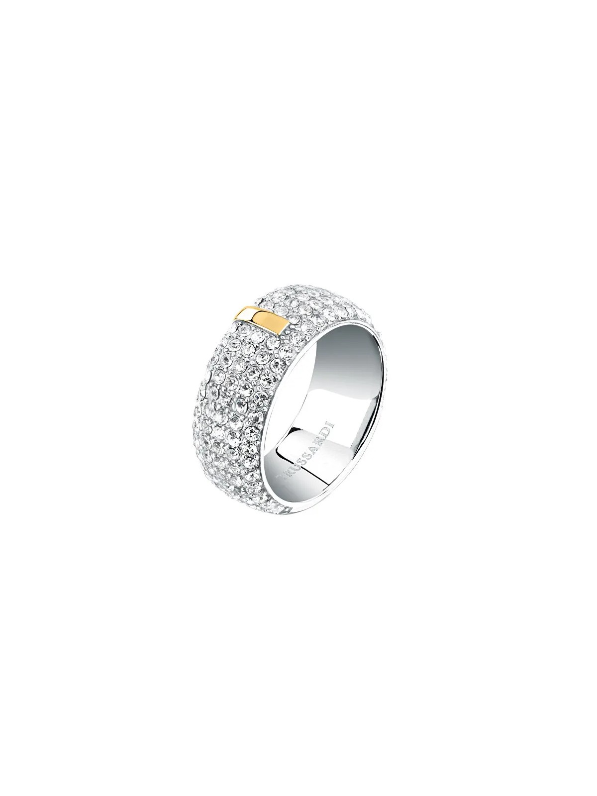 Trussardi Anello bicolore abbagliante con cristalli T-Round TJAYF1701 - Diametro: 52 mm donna