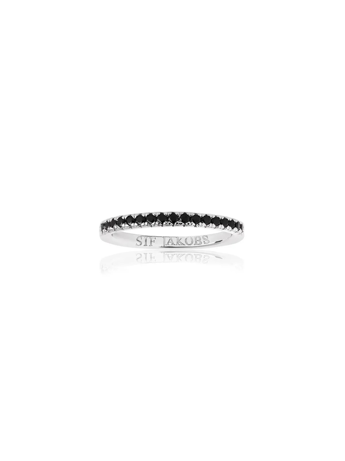 Sif Jakobs Anello in argento con zirconi neri Ellera SJ-R2869-BK - Diametro: 60 mm donna