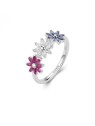 Rosato Anello fiore in argento con cubic zirconi Gaia RZGA81 - Diametro: 56 mm donna
