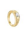Rosefield Splendido anello in acciaio placcato oro con cristallo iconico JROR - Diametro: 54 mm donna