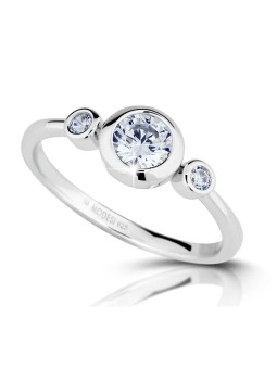 Modesi Anello in argento con zirconi M02411 - Giro: 50 mm donna