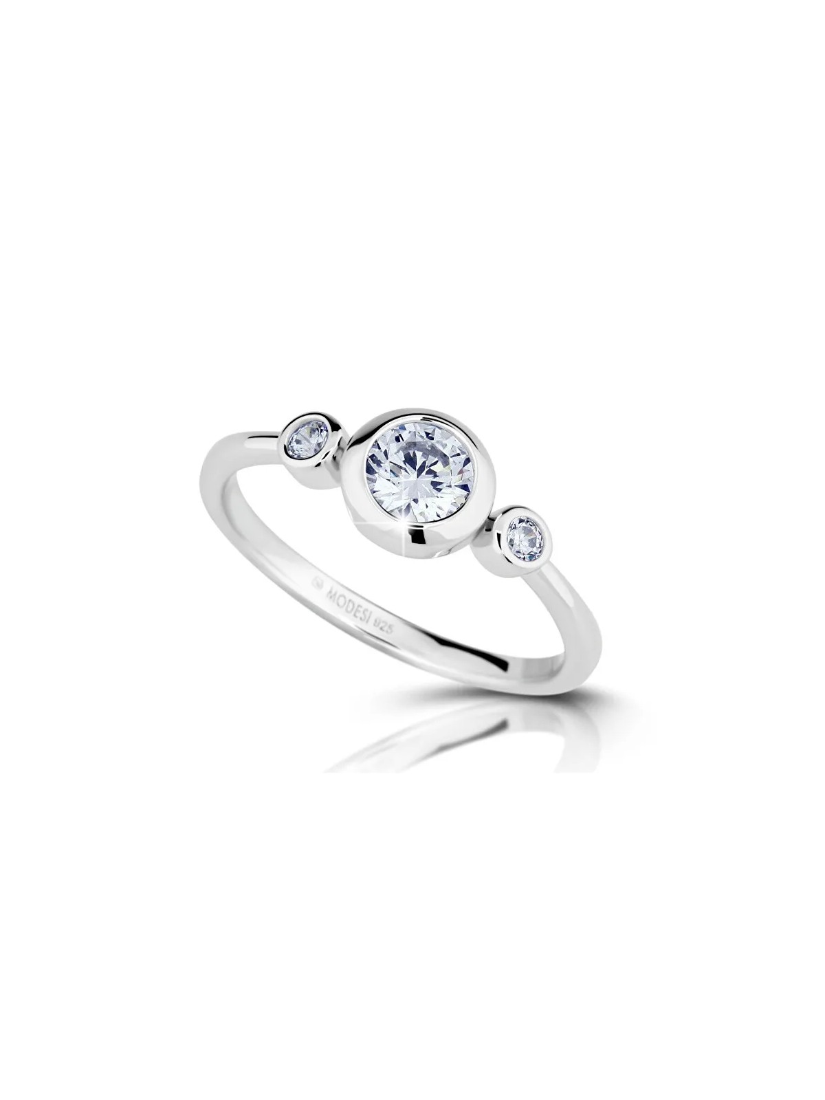 Modesi Anello in argento con zirconi M02411 - Giro: 50 mm donna