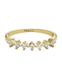 Fossil Elegante anello placcato oro Hazel JOA00814710 - Diametro: 57 mm donna