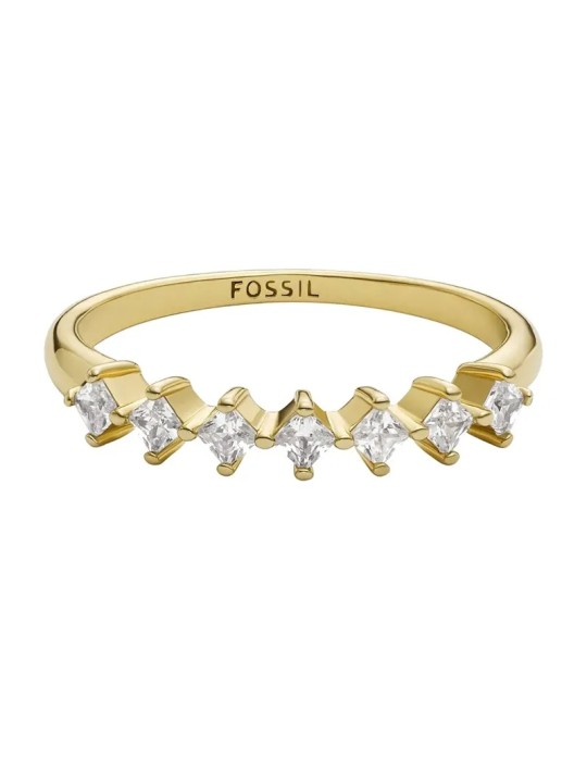 Fossil Elegante anello placcato oro Hazel JOA00814710 - Diametro: 57 mm donna