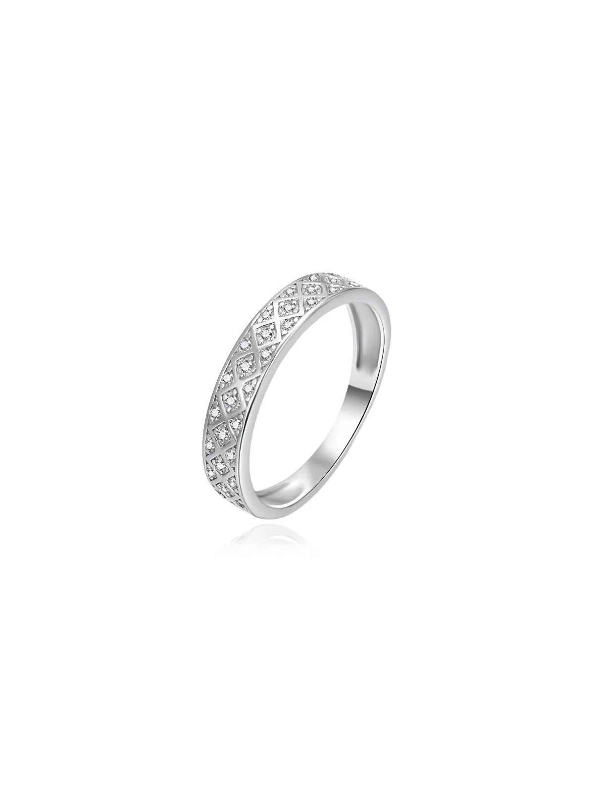 Anello Agato in argento con zirconi trasparenti AGT-R51W - Diametro: 56 mm donna