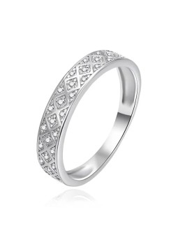 Anello Agato in argento con zirconi trasparenti AGT-R51W - Diametro: 60 mm donna