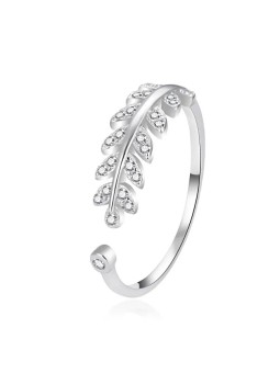Agato Anello aperto in argento con zirconi AGT-R60W - Diametro: 52 mm donna