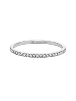 Fossil Anello in acciaio scintillante Ellis Pavé JF04687040 - Diametro: 52 mm donna