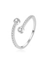 Agato Delicato anello aperto in argento con zirconi AGT-R62W - Diametro: 52 mm donna