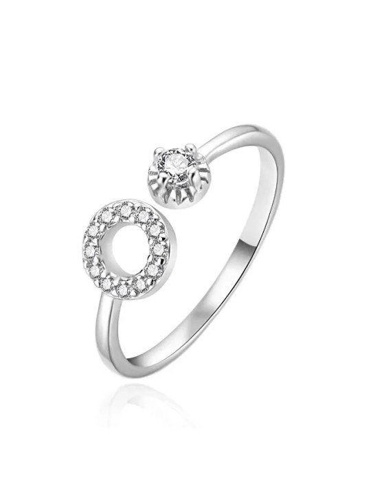 Agato Anello aperto abbagliante in argento AGT-R67W - Diametro: 57 mm donna