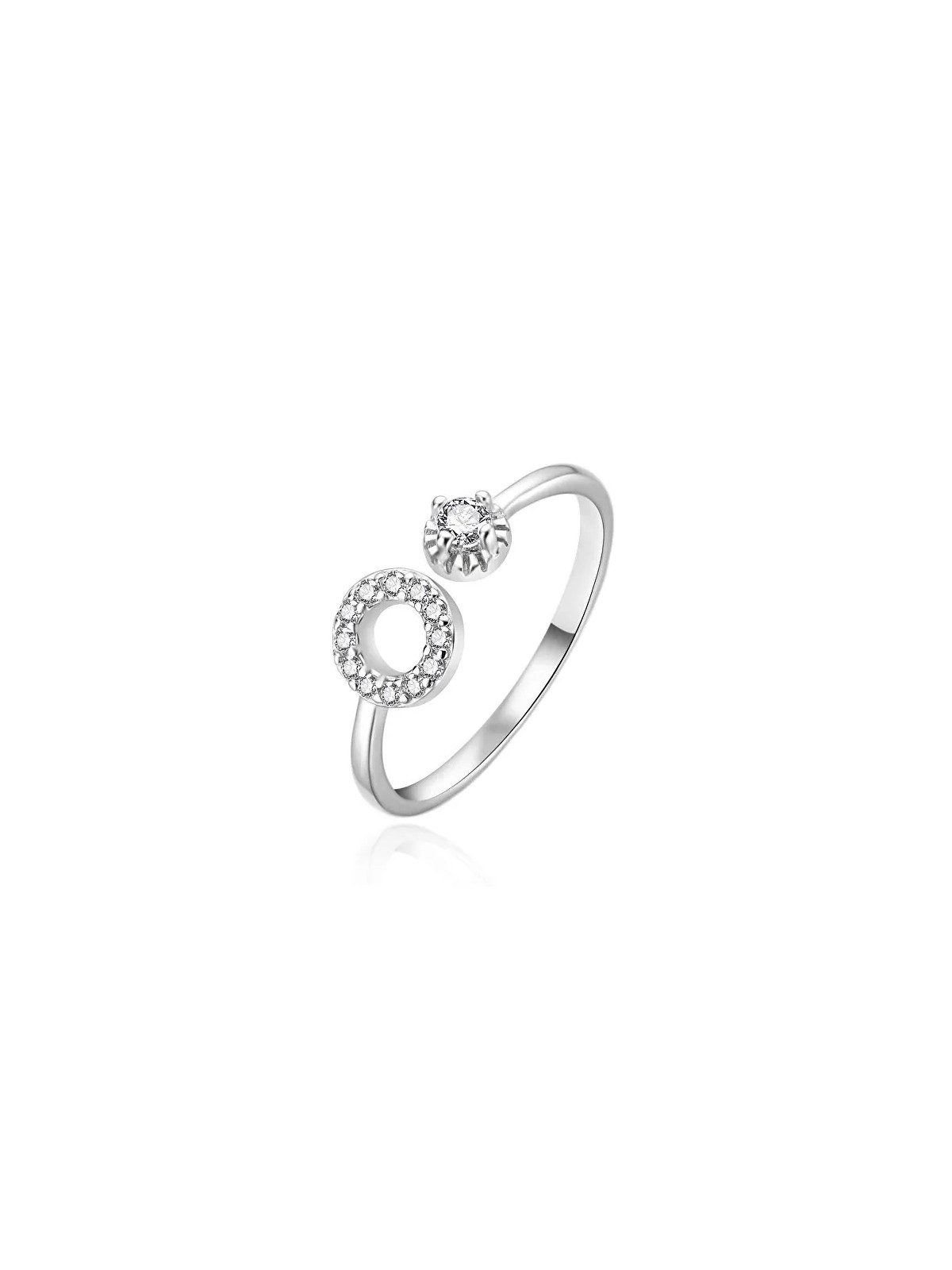Agato Anello aperto abbagliante in argento AGT-R67W - Diametro: 57 mm donna