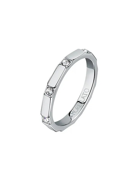 Morellato Elegante anello in acciaio con cristilla Motown SALS85 - Diametro: 65 mm uomo