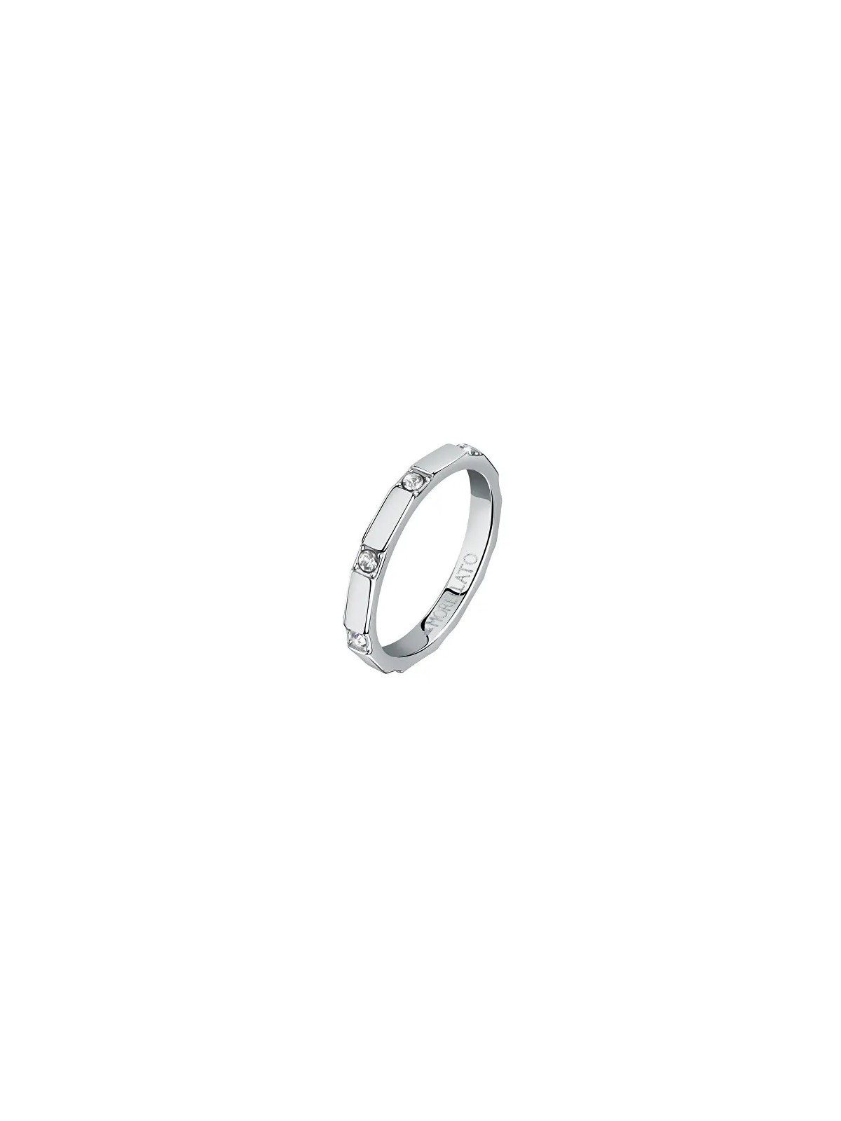 Morellato Elegante anello in acciaio con cristilla Motown SALS85 - Diametro: 65 mm uomo