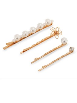 Troli Elegante set di fermagli per capelli placcati in oro donna